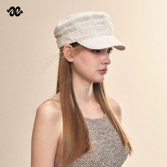 Vintage White Nylon Equestrian Cap