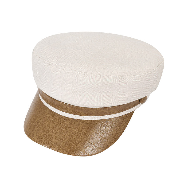 British Vintage Tea Brown Colorblock Newsboy Cap