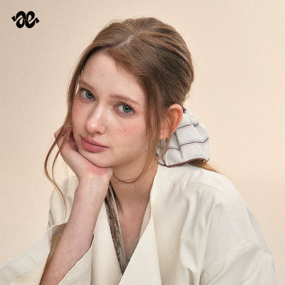 Blue Brown Cotton Hair Band