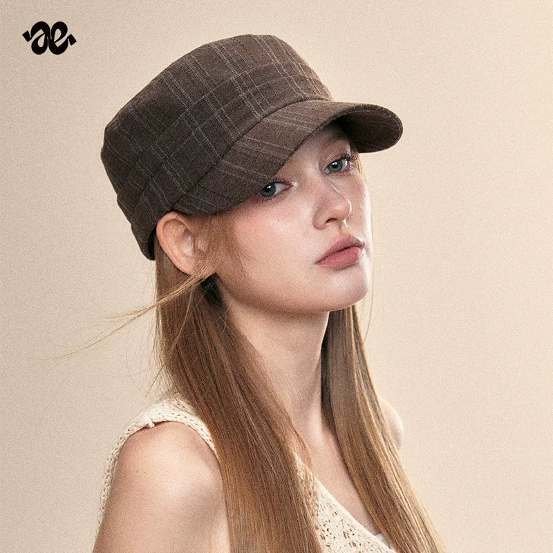 Vintage Plaid Equestrian Cap