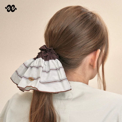 Blue Brown Cotton Hair Band