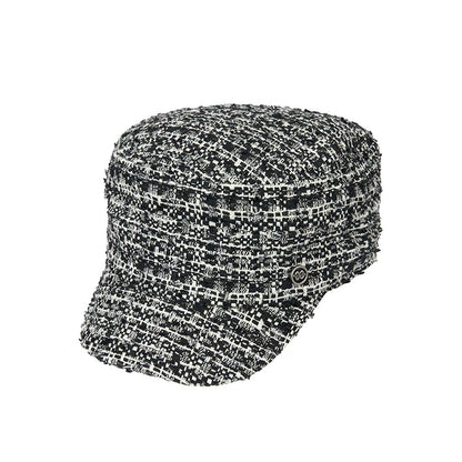 Vintage Black Tweed Equestrian Cap