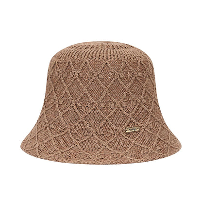 Linen Pattern Sun Protection Bucket Hat