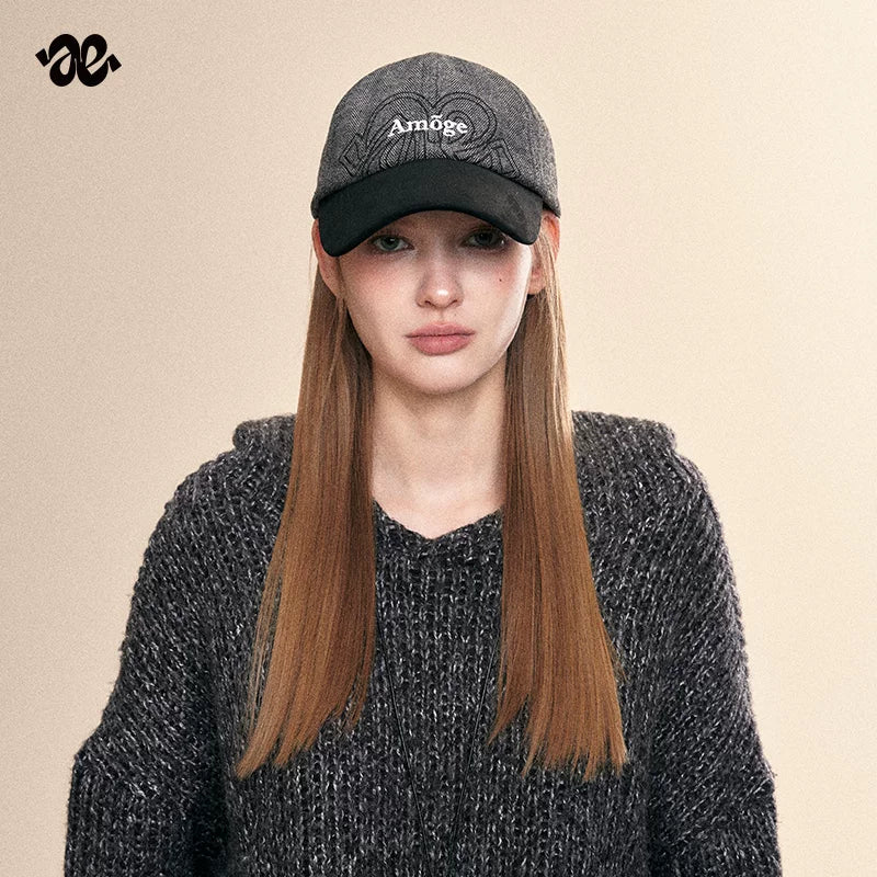 Amoge Gray Black Baseball Cap Women's 2026 New Summer Casual Fashion Sun Protection Sunshade Duck Hat