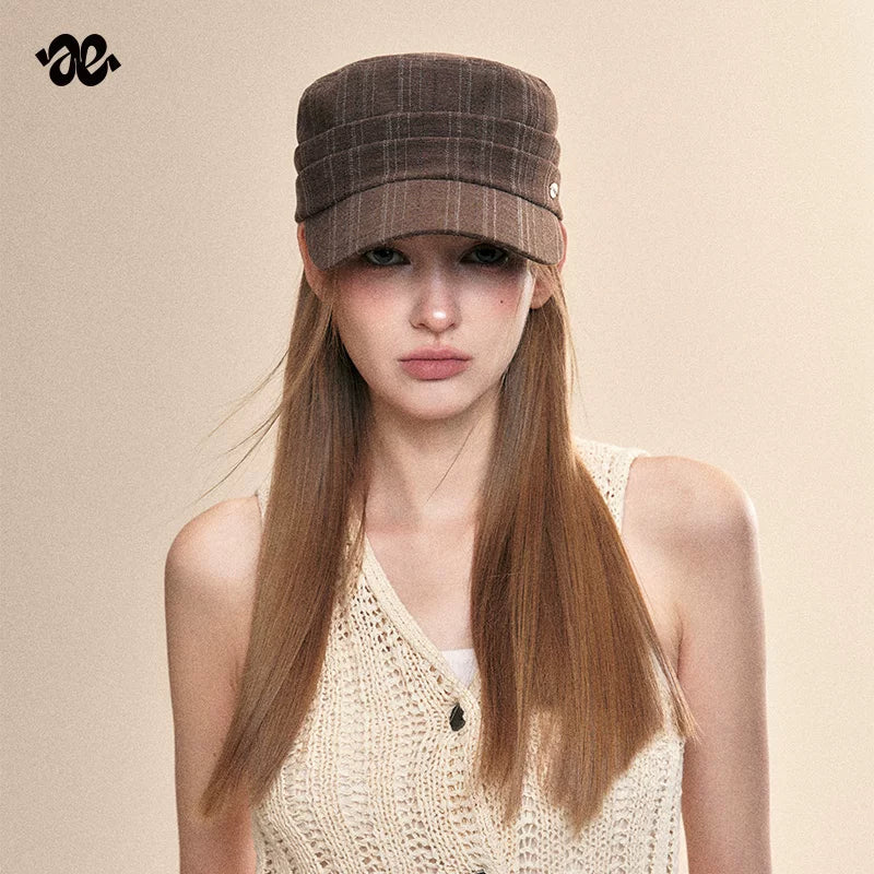 Vintage Plaid Equestrian Cap