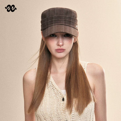 Vintage Plaid Equestrian Cap