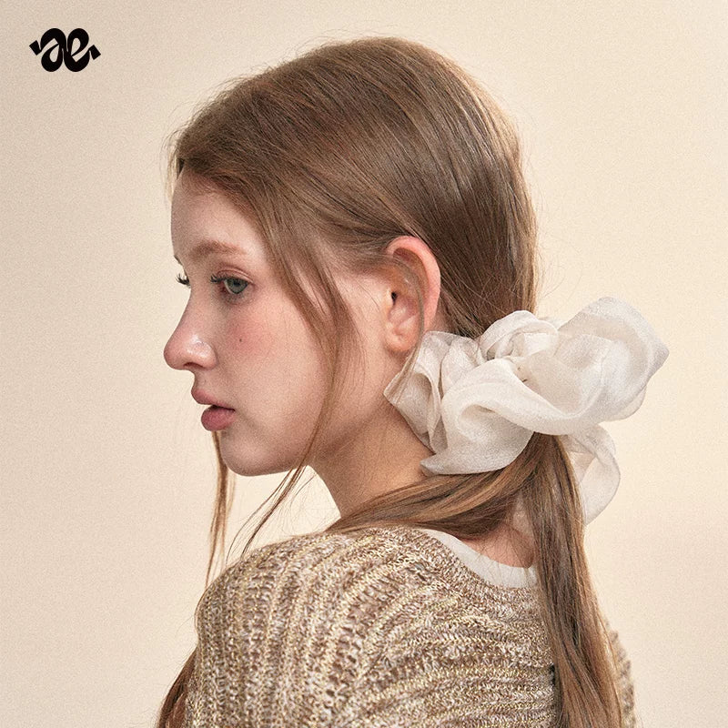 Cloud Mesh Scrunchie