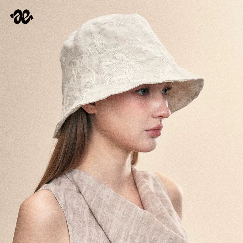 French Vintage Oatmeal Bucket Hat