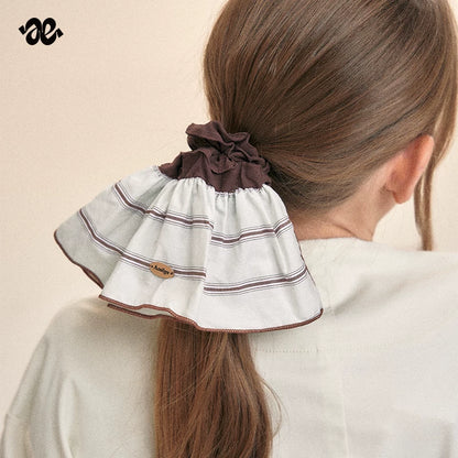 Blue Brown Cotton Hair Band
