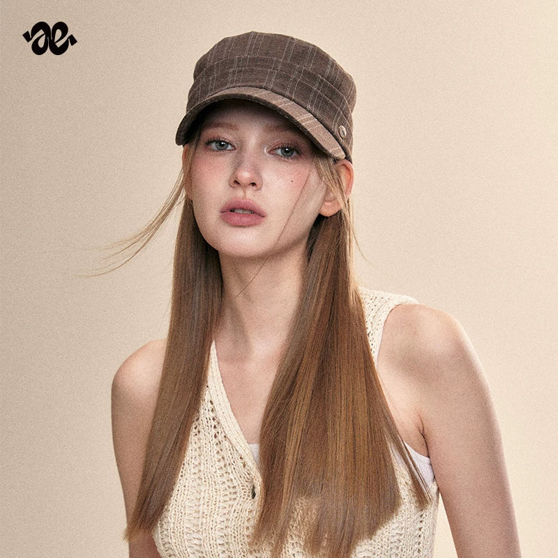 Vintage Plaid Equestrian Cap