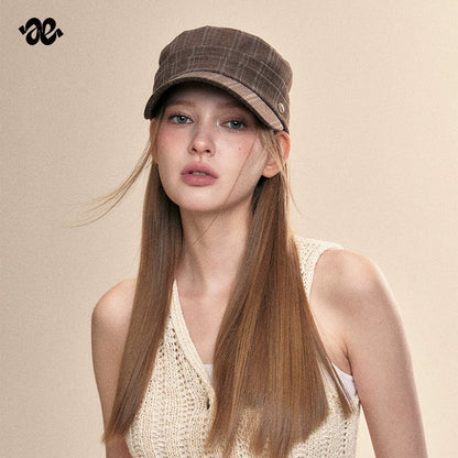 Vintage Plaid Equestrian Cap