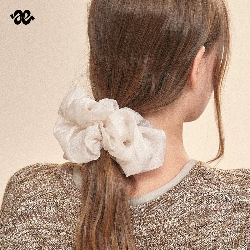 Cloud Mesh Scrunchie