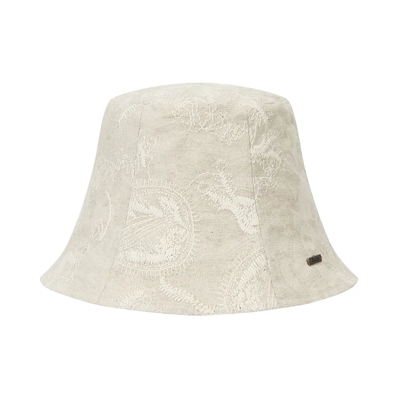 French Vintage Oatmeal Bucket Hat