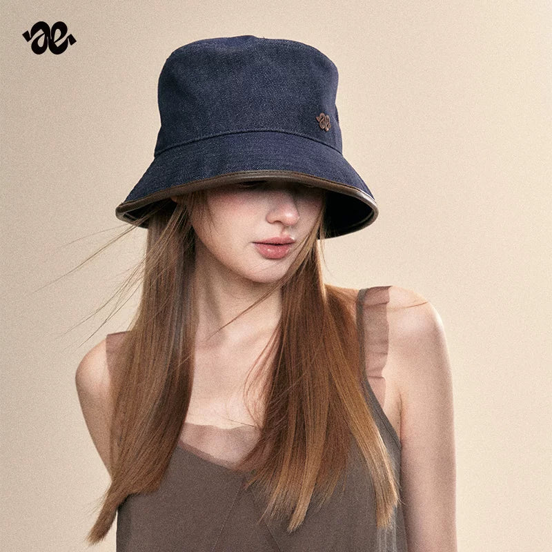 Denim Blue Sun Protection Bucket Hat