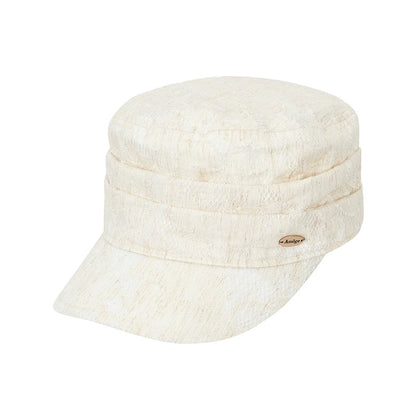 Vintage White Nylon Equestrian Cap