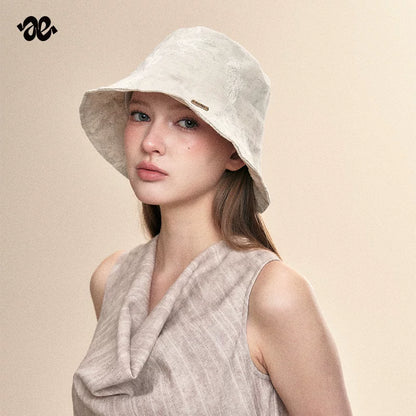 French Vintage Oatmeal Bucket Hat