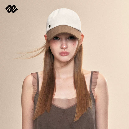 Colorblock Minimalist Sun Protection Baseball Cap