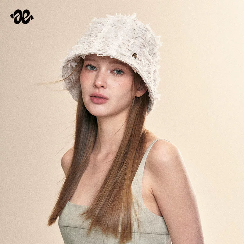 Feather Texture Sun Protection Bucket Hat