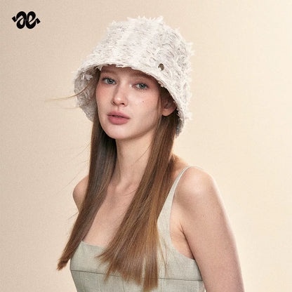 Feather Texture Sun Protection Bucket Hat