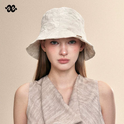 French Vintage Oatmeal Bucket Hat