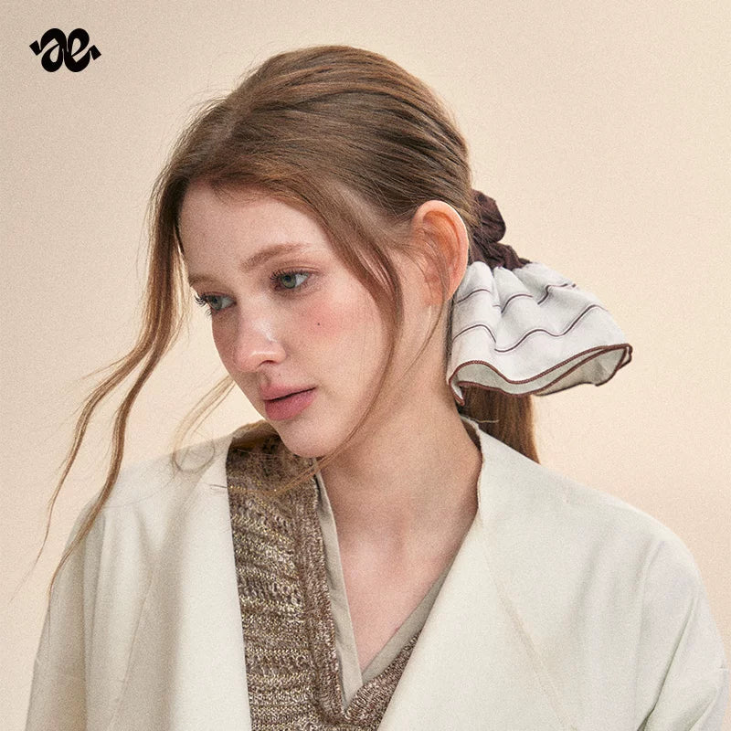 Blue Brown Cotton Hair Band