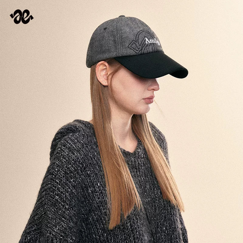 Amoge Gray Black Baseball Cap Women's 2026 New Summer Casual Fashion Sun Protection Sunshade Duck Hat