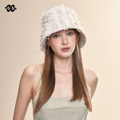 Feather Texture Sun Protection Bucket Hat
