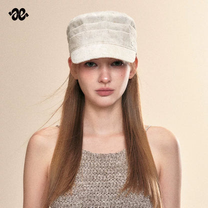 Vintage White Nylon Equestrian Cap