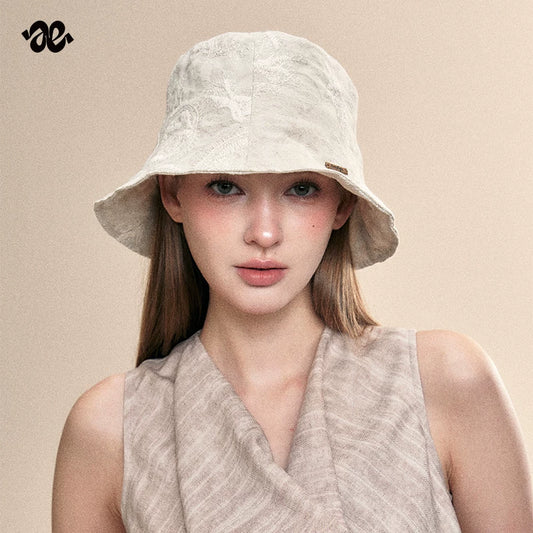French Vintage Oatmeal Bucket Hat